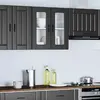 Image de vidaXL Armoire murale de cuisine Porto noir
