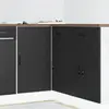 Image de vidaXL Meuble bas du lavabo noir bois d'ingénierie