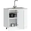 Image de vidaXL Armoire de cuisine Porto - Sonoma gris