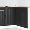 Image de vidaXL Meuble bas de cuisine « Lucca » en bois d'ingénierie noir