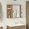 Image de vidaXL Armoire à miroir de salle de bain - Chêne artisanal