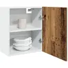 Image de VidaXL Armoires Suspendues - Vieux Bois