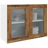 Image de vidaXL Armoire Verre Suspendue - Vieux Bois