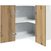 Image de vidaXL Armoire Angle Suspendue Chêne Artisanal