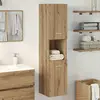 Image de vidaXL Armoire de salle de bain suspendue chêne artisanal 30x30x130 cm