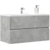 Image de vidaXL Armoire de salle de bain - Gris béton