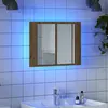 Image de vidaXL Armoire à miroir LED chêne