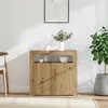 Image de vidaXL Buffet avec LED - Chêne artisanal