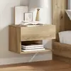 Image de VIDAXL vidaXL Tables de chevet murales 2 pcs - Chêne artisanal