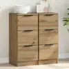 Image de vidaXL Buffets 2 pcs Chêne artisanal
