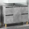 Image de vidaXL Meuble d'évier - Gris béton