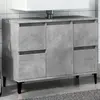 Image de vidaXL Meuble d'évier 80x33x60 cm - Gris Béton
