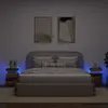 Image de vidaXL tables de chevet LED vieux bois