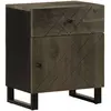 Image de VIDAXL Table de chevet - Noir 50x33x60 cm bois de manguier