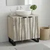 Image de vidaXL Meuble de Lavabo de Salle de Bain Blanc 62 x 33 x 58 cm