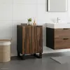 Image de vidaXL Meuble de Lavabo de Salle de Bain Noyer 38 x 33,5 x 58 cm