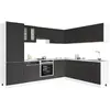 Image de vidaXL Ensemble Armoires de Cuisine Kalmar - Noir