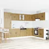 Image de vidaXL Meuble sous évier Porto 2 pcs Marron Bois d'ingénierie