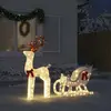 Image de VidaXL Décoration de Noël renne et traîneau 100 LED