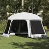 Image de vidaXL Tente piscine toit amovible parois maille gris 512x458 cm