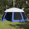 Image de vidaXL Tente de piscine moustiquaire amovible parois maille bleu azur