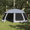 Image de vidaXL Tente piscine toit amovible parois maille gris 612x612 cm