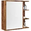 Image de vidaXL Armoire à miroir de salle de bain - Vieux bois