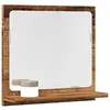Image de vidaXL Armoire à miroir de salle de bain Vieux bois