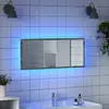 Image de vidaXL Miroir LED sonoma gris