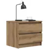 Image de VIDAXL Table de Chevet Chêne Artisanal Bois Ingénierie
