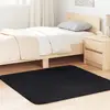 Image de vidaXL Tapis Shaggy - Noir 120 x 120 cm