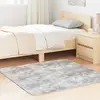 Image de vidaXL Tapis Shaggy - Gris clair 120 x 120 cm