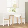 Image de VidaXL Chaises à Manger - 2 Pièces - Bois Massif Blanc
