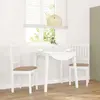 Image de VidaXL Chaises à Manger Coussins - 2 Pièces - Blanc Bois Massif