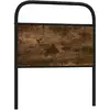 Image de vidaXL Tête de lit de remplacement chêne fumé 80 cm acier et bois d'ingénierie