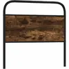 Image de vidaXL Tête de lit de remplacement chêne fumé 100 cm acier et bois d'ingénierie