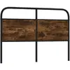 Image de vidaXL Tête de lit de remplacement chêne fumé 120 cm acier et bois d'ingénierie