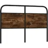 Image de vidaXL Tête de lit de remplacement chêne fumé 140 cm acier et bois d'ingénierie