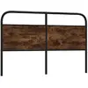 Image de vidaXL Tête de lit de remplacement chêne fumé 150 cm acier et bois d'ingénierie