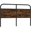 Image de vidaXL Tête de lit de remplacement chêne fumé 160 cm acier et bois d'ingénierie