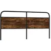 Image de vidaXL Tête de lit de remplacement chêne fumé 180 cm acier et bois d'ingénierie