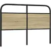 Image de vidaXL Tête de lit de remplacement chêne sonoma 120 cm acier et bois d'ingénierie