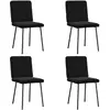 Image de Vidaxl Chaises à manger - Lot de 4 - Noir Velours