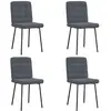 Image de Vidaxl lot de 4 chaises de salle à manger - Gris foncé Velours