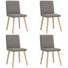 Image de Vidaxl Chaises à Manger - Lot de 4 - Taupe Tissu