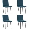 Image de Vidaxl lot de 4 chaises de salle à manger - Bleu Velours