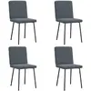 Image de Vidaxl Chaises à Manger - Lot de 4 - Gris Foncé Velours