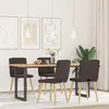 Image de VidaXL Chaises à manger - Lot de 4 - Marron foncé - Tissu