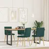 Image de VidaXL Chaises à manger - Lot de 4 - Vert foncé - Tissu