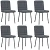 Image de Vidaxl Chaises à manger lot de 6 - Gris foncé velours